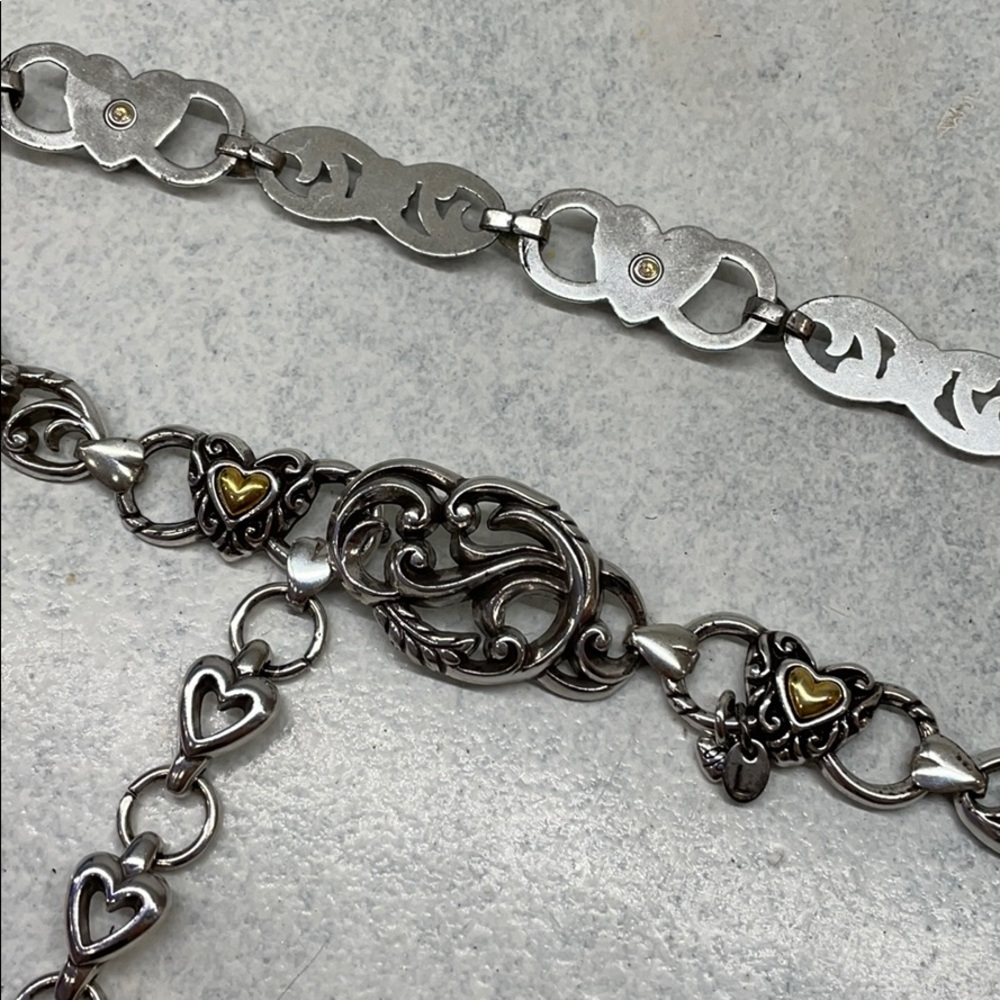 Brighton Silver & Gold heart belt